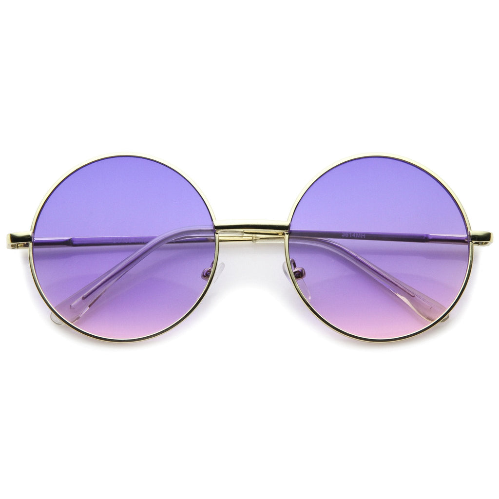 Round Color Lens Retro Festival Oversize Round Color Lens Sunglasses A134 | Pride Fans®