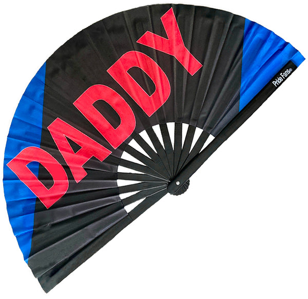 Pride Fans Clack Hand Fan Pride Daddy Fan in Red Color Rave Festival Large Fan