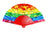 Pride Fans rainbow hand fan. Hearts LGBTQ wedding Pride Fan.