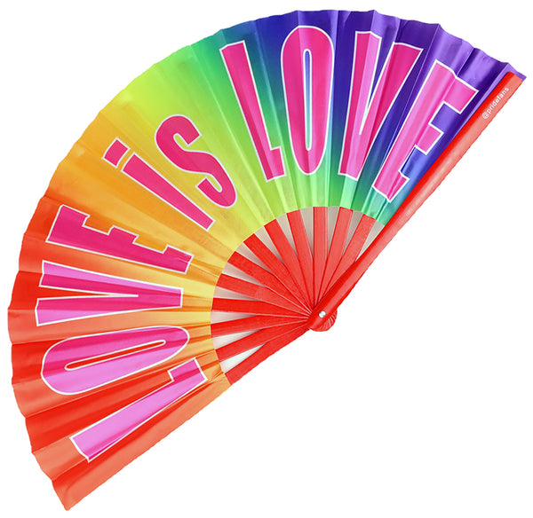 Pride Fan Gay Hand Fan wholesale bulk pricing Love is Love LGBTQ PrideDrag Queen Fan Clack Festival Fans. 